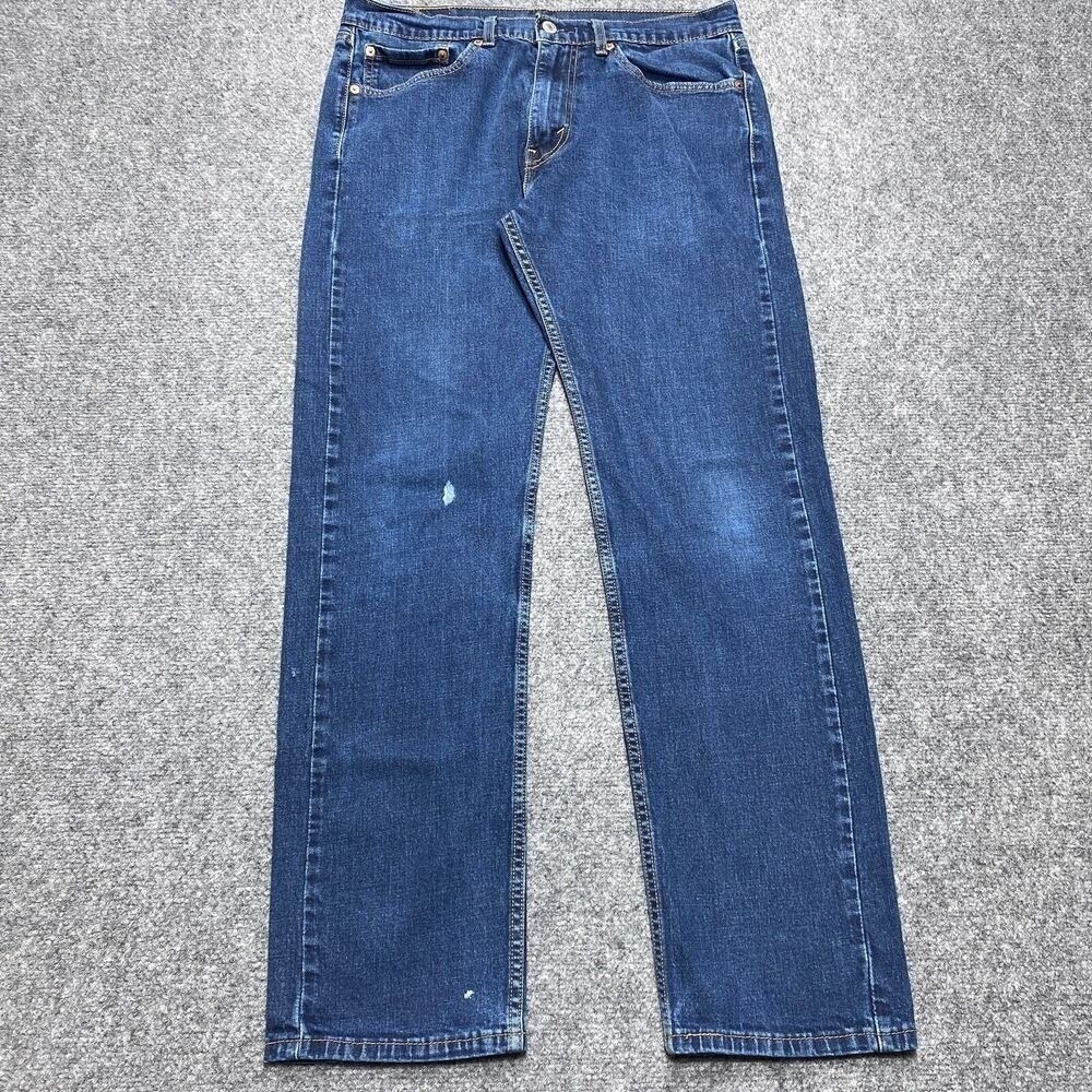 Levi's 505 Jeans Mens‎ 32x32 Blue Regular Fit Straight Leg Zip Fly Medium Wash